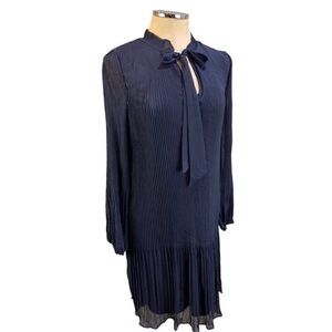 DKNY Women Pleated Midnight blue Dress Size 0P